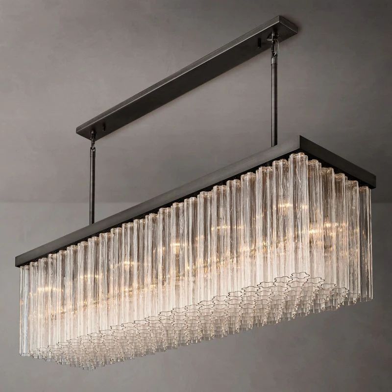 Clame Rectangular Chandelier 73”