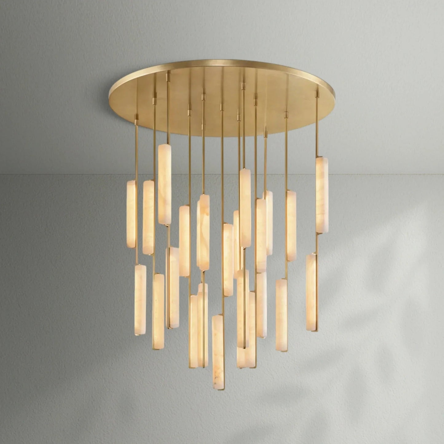 Aedubon Alabaster Round Chandelier - Lightings Menu