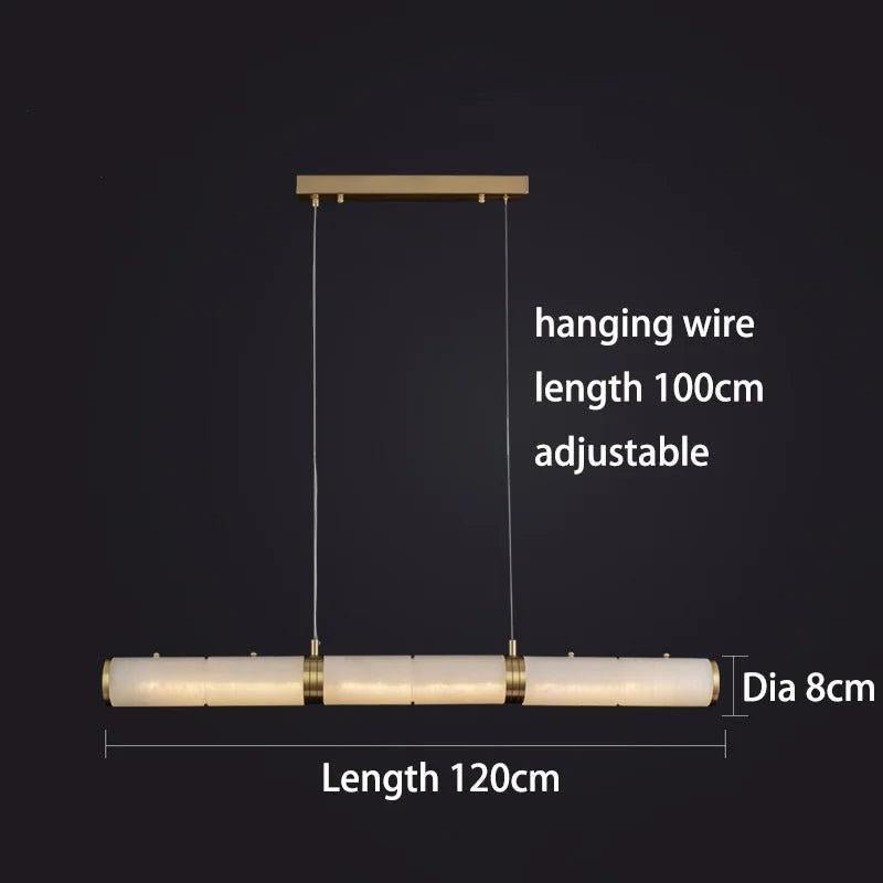 Alabaster Anne Art Linear Chandelier - Lightings Menu