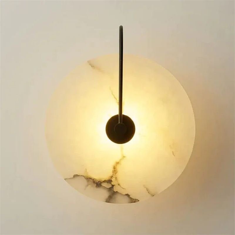 Alabaster Modern Disc Wall Sconce - Lightings Menu