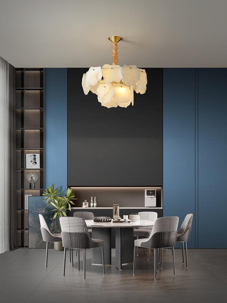 Alabaster Moira Modern Multi - Layer Chandelier - Lightings Menu