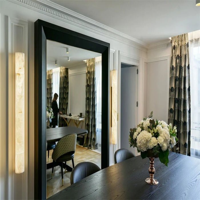 Alabaster Round Tube Wall Sconce - Lightings Menu