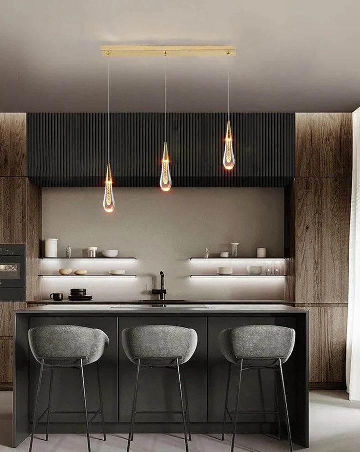 Allure Multi - LED Glass Staircase Chandelier - Lightings Menu