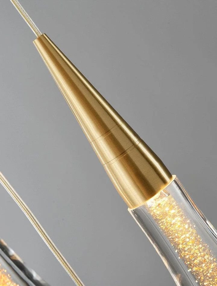 Allure Multi - LED Glass Staircase Chandelier - Lightings Menu