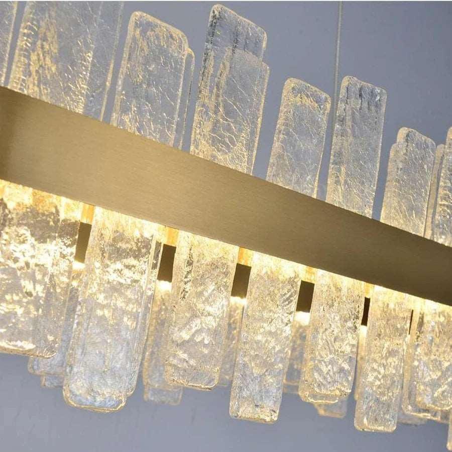 Andrea Rectangular Crystal Chandelier - Lightings Menu