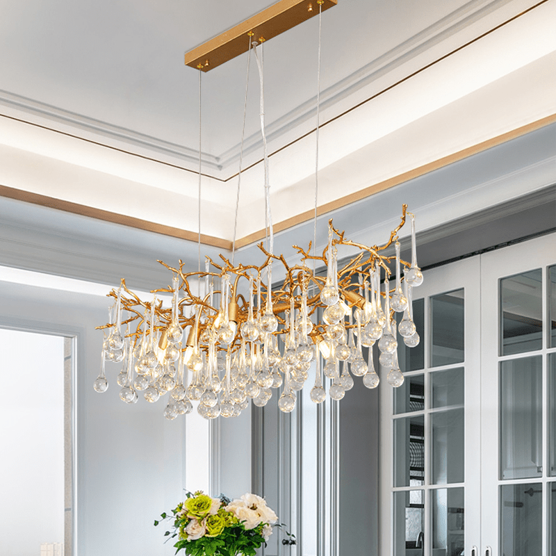 Avis Clear Crystal Branch Chandelier - Lightings Menu