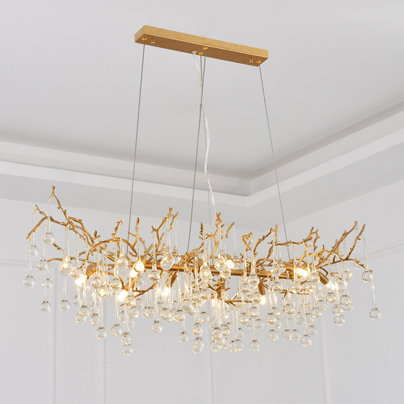 Avis Clear Crystal Branch Chandelier - Lightings Menu