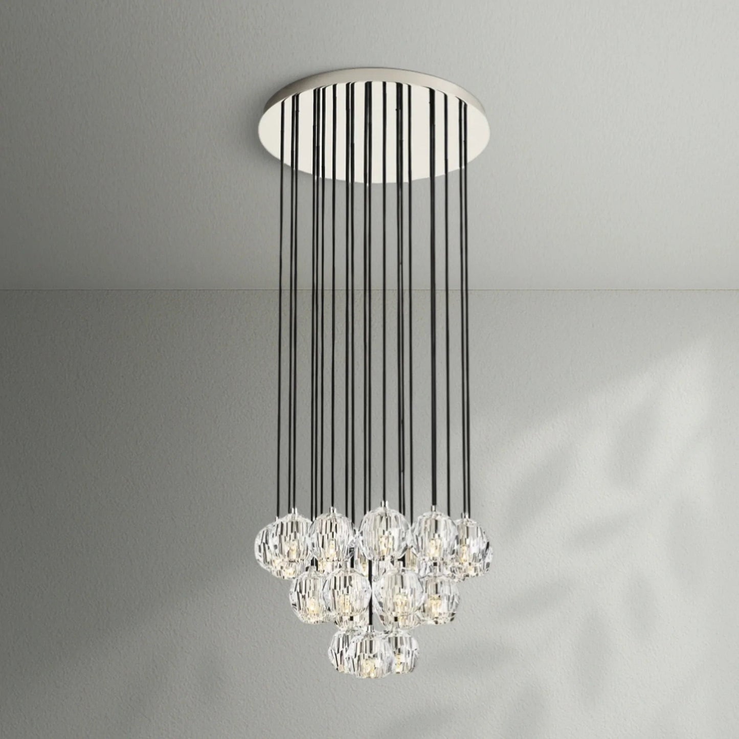 Boule Do Crystal Cluster Round Chandelier - Lightings Menu