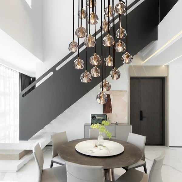 Boule Do Crystal Cluster Round Chandelier - Lightings Menu