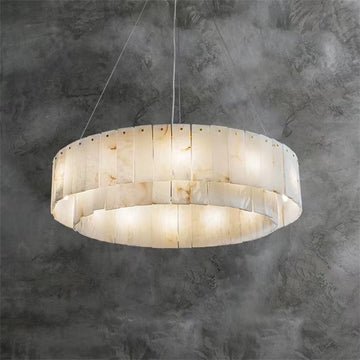 Brendra Alabaster 2 - Tier Round Chandelier - Lightings Menu