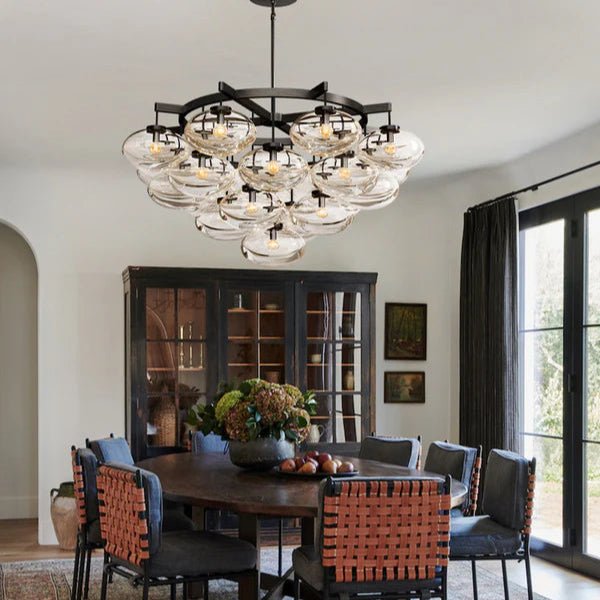 Cabrete Clear Glass Round Chandelier - Lightings Menu
