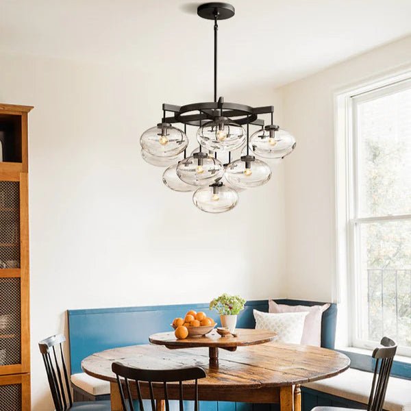 Cabrete Clear Glass Round Chandelier - Lightings Menu
