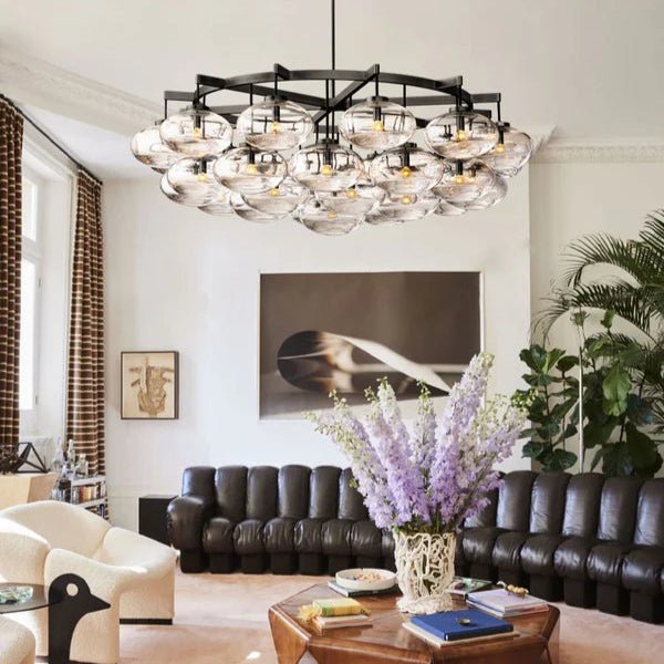 Cabrete Clear Glass Round Chandelier - Lightings Menu