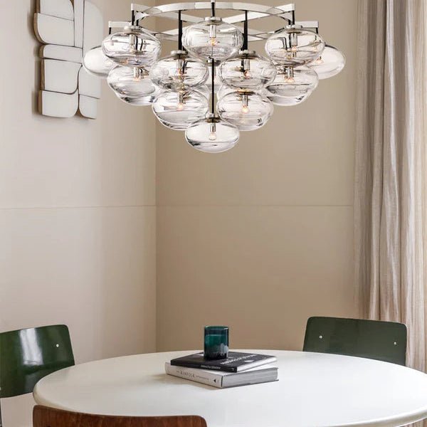Cabrete Clear Glass Round Chandelier - Lightings Menu