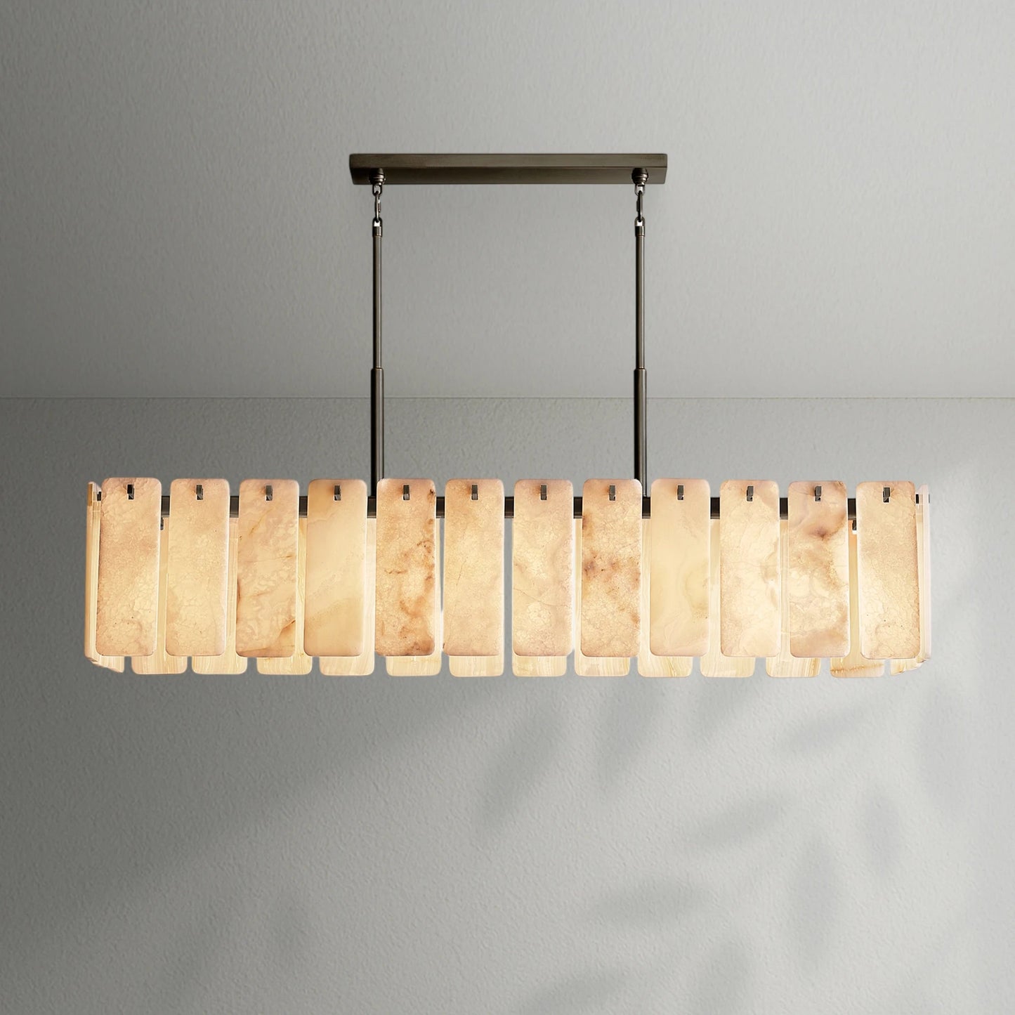Calametto Onyx Rectangular Chandelier - Lightings Menu