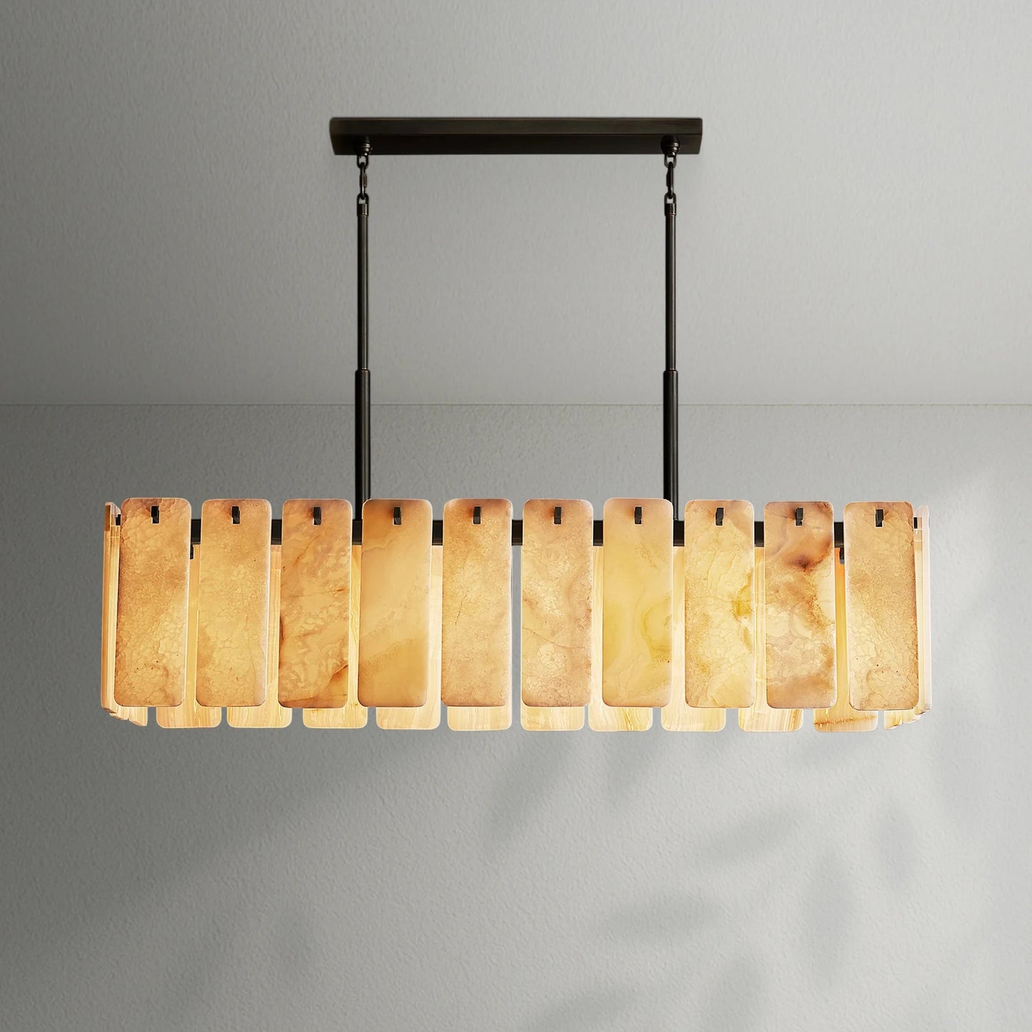 Calametto Onyx Rectangular Chandelier - Lightings Menu