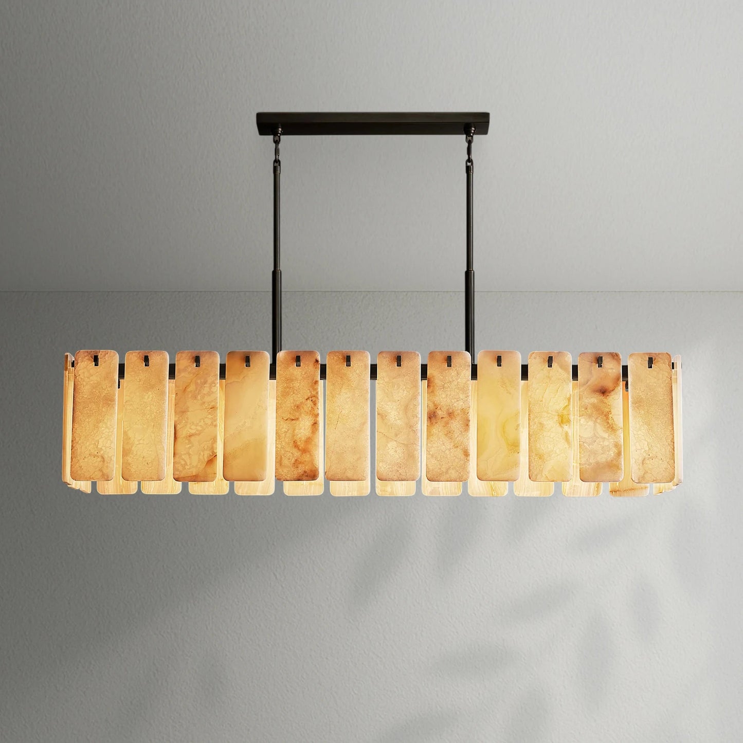 Calametto Onyx Rectangular Chandelier - Lightings Menu