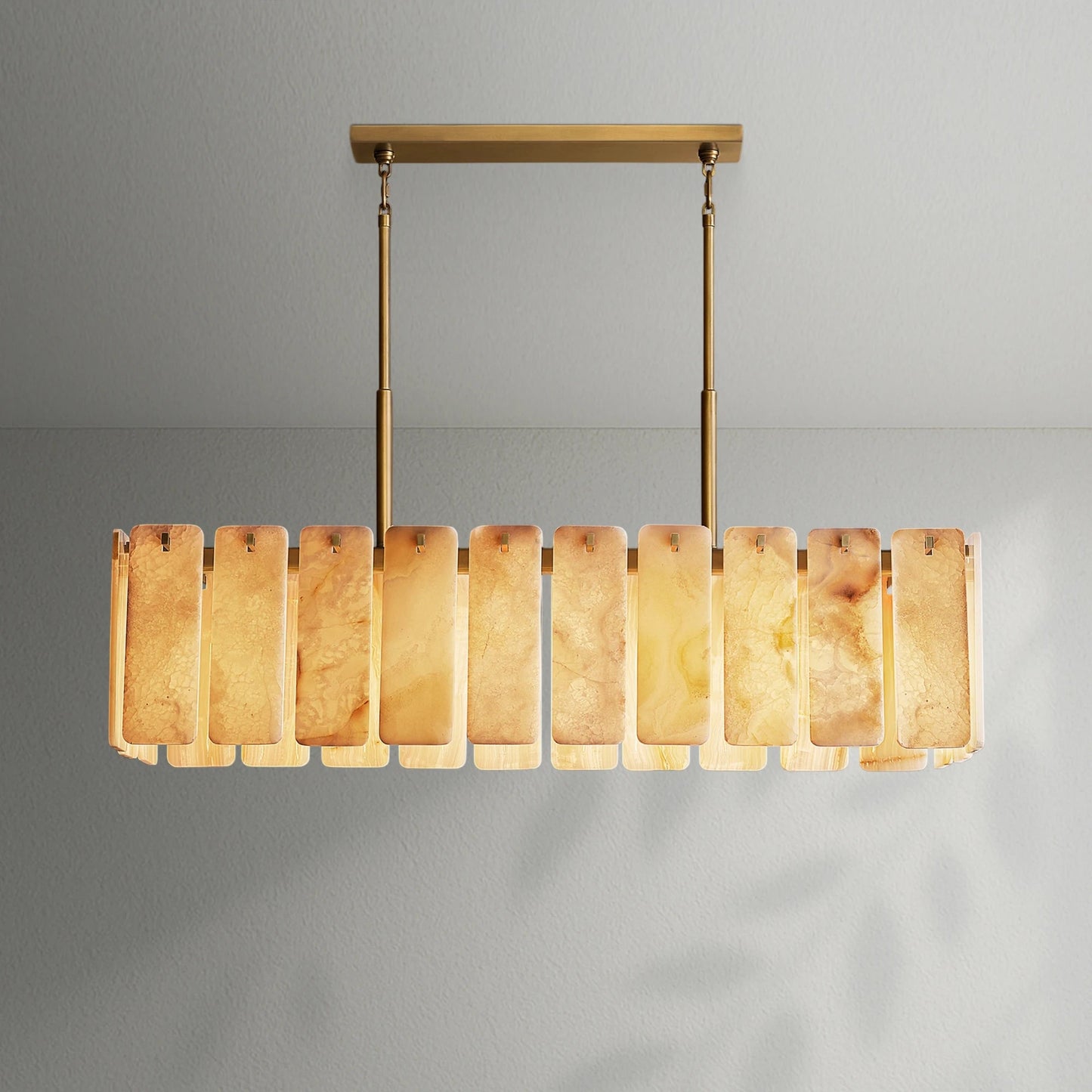 Calametto Onyx Rectangular Chandelier - Lightings Menu