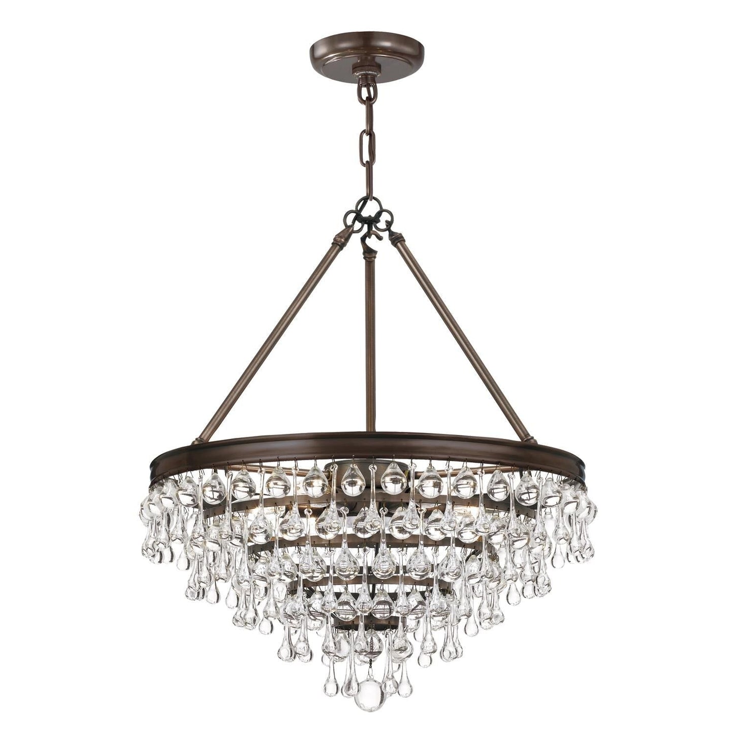Calypso 20 Inch 6 Light Mini Chandelier - Lightings Menu