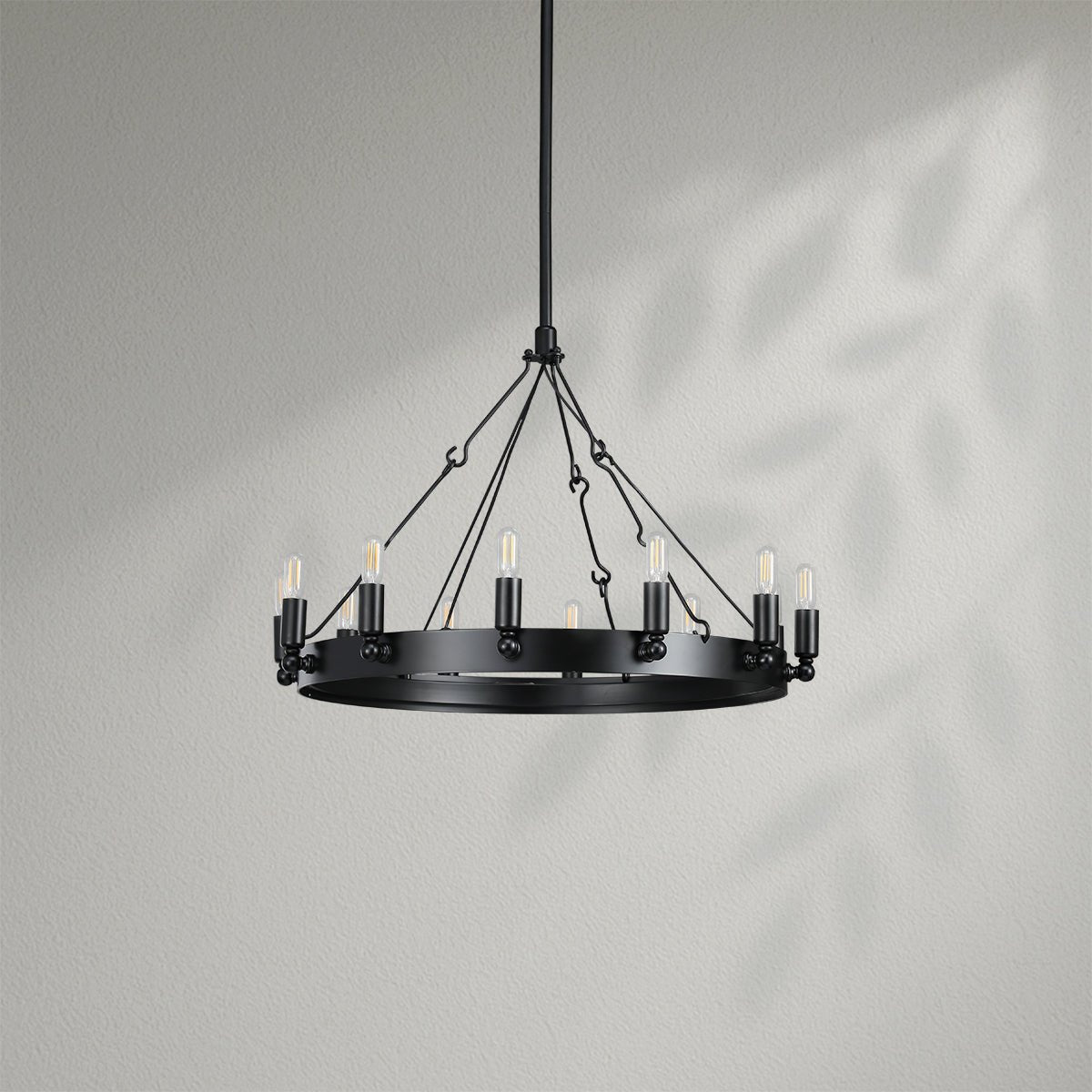 Camins Vintage Filament Round Chandelier - Lightings Menu