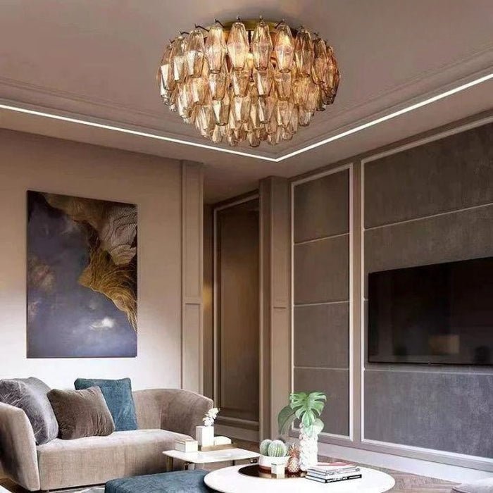 Chiaran Glass Flushmount - Lightings Menu