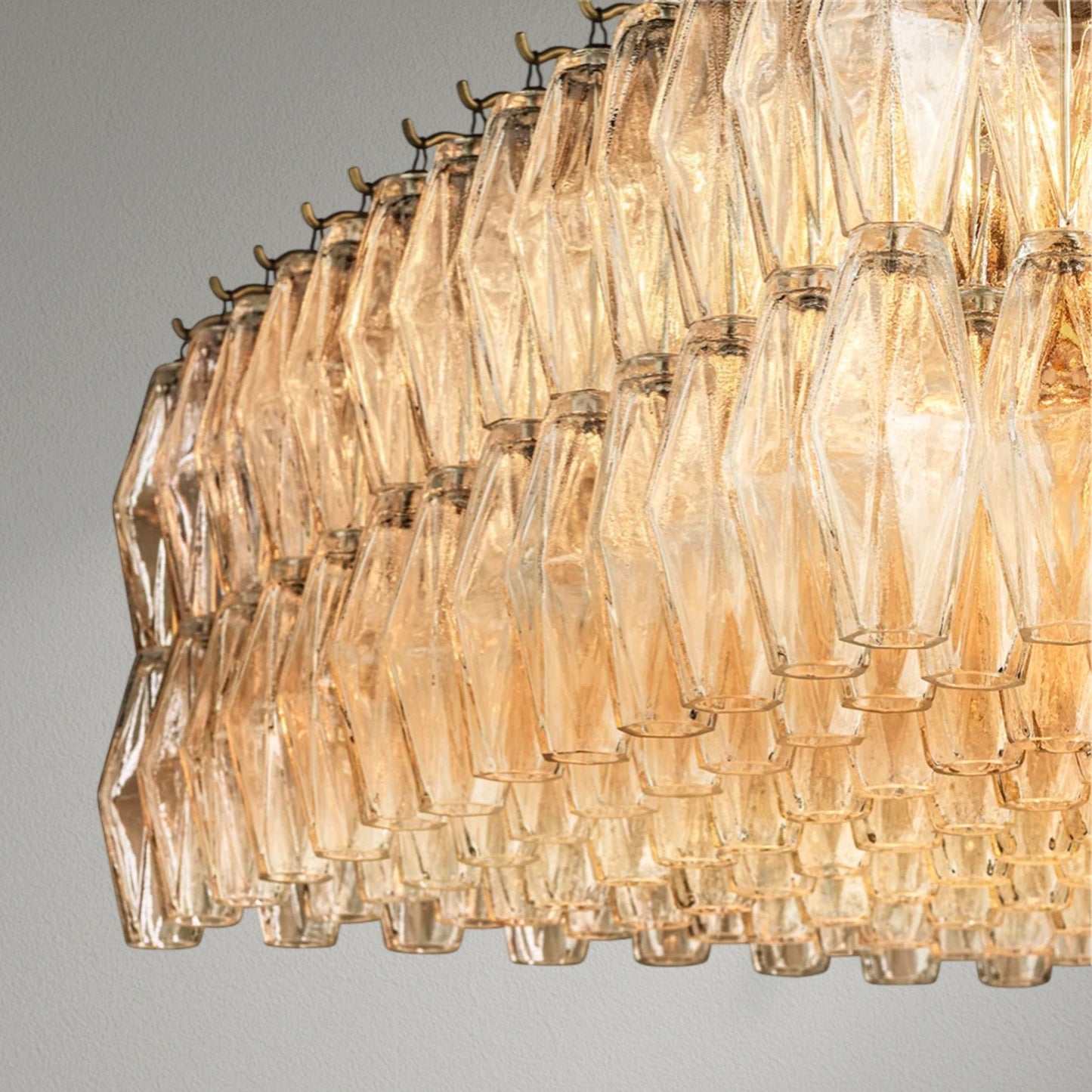 Chiaran Glass Rectangular Chandelier - Lightings Menu