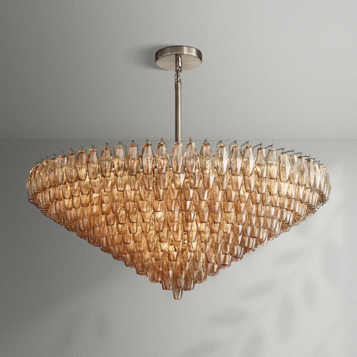 Chiaran Glass Tiered Round Chandelier - Lightings Menu