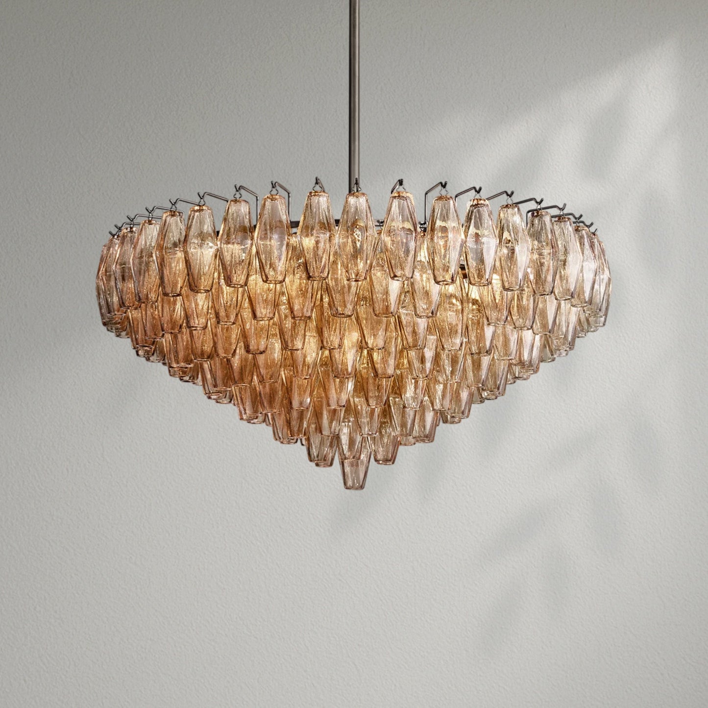 Chiaran Glass Tiered Round Chandelier - Lightings Menu
