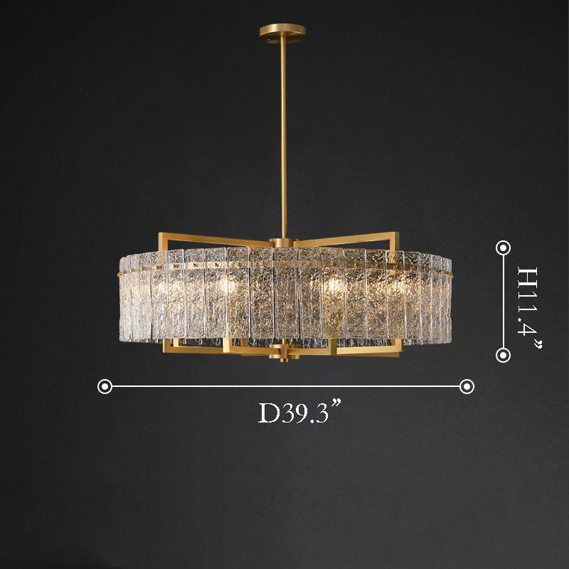 Classic Moire Crystal Round Chandelier - Lightings Menu