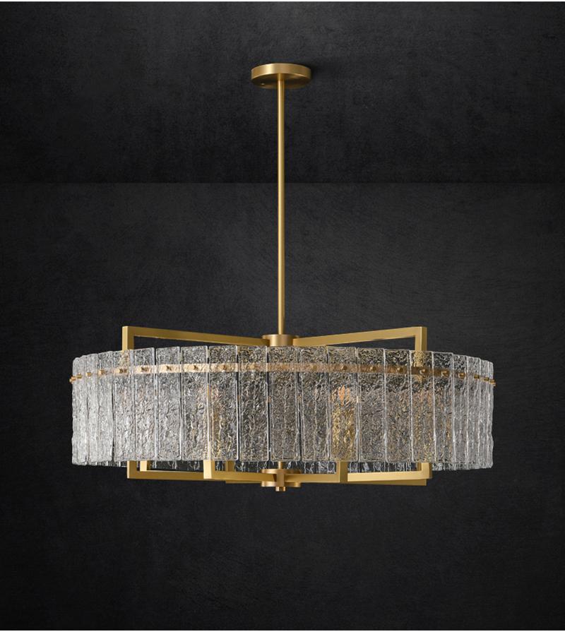 Classic Moire Crystal Round Chandelier - Lightings Menu