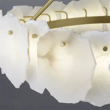 (Customize 3 - Tier)August Modern marble Round chandelier - Lightings Menu