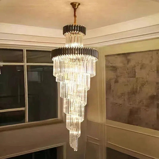 Cyrus Multiple Tier Crystal Chandelier - Lightings Menu