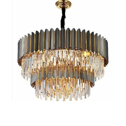 Flavian Double Tier Crystal Chandelier - Lightings Menu