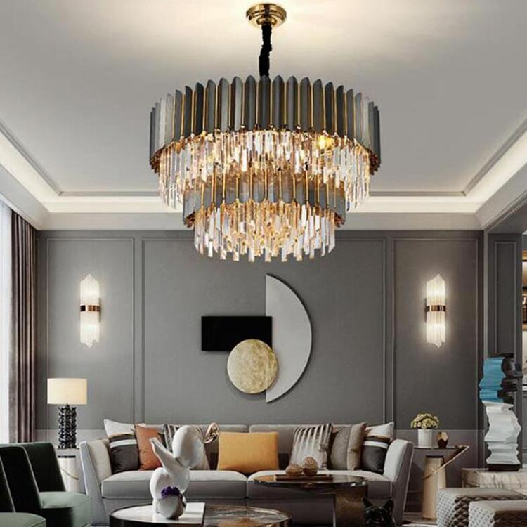 Flavian Double Tier Crystal Chandelier - Lightings Menu