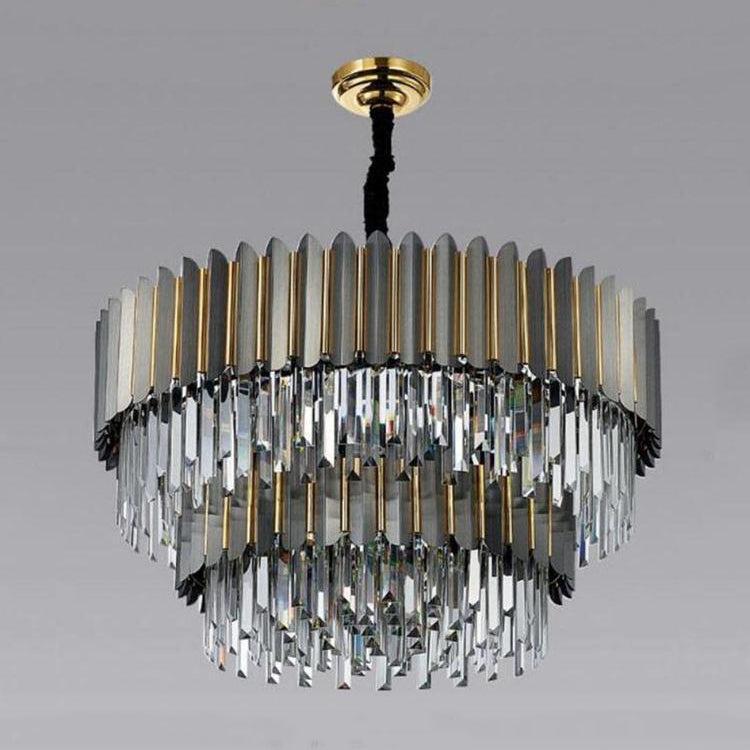Flavian Double Tier Crystal Chandelier - Lightings Menu