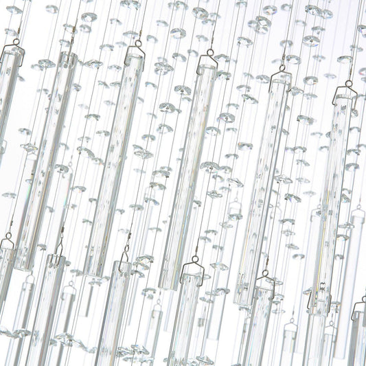 Floating Castle Round Rain Crystal Chandelier Ceiling Lights - Lightings Menu