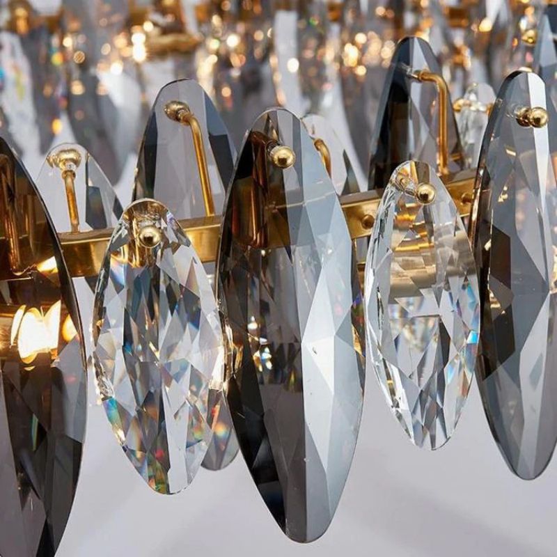 Flora Crystal Linear Chandelier L51" - Lightings Menu
