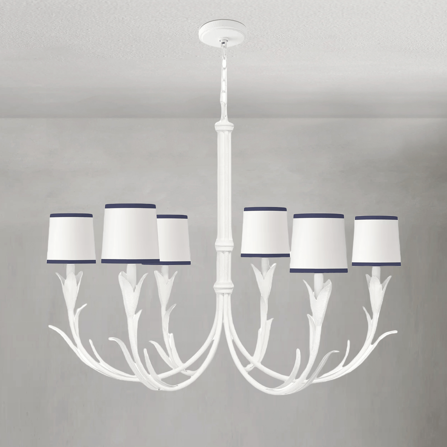 Fontara Dark Blue Reed Chandelier - Lightings Menu