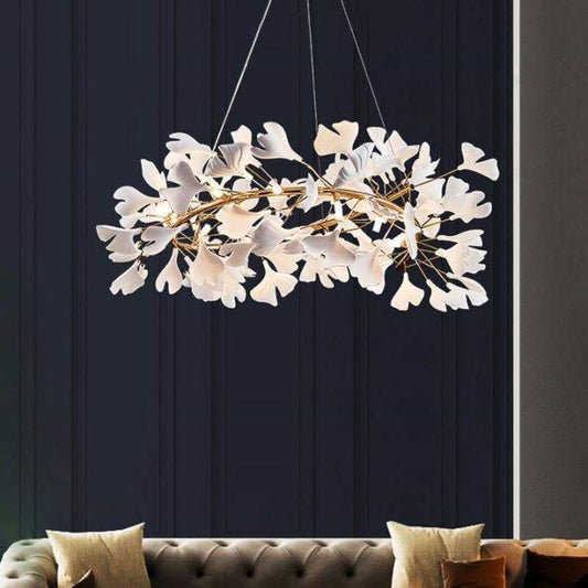 Ginkgo Round Chandelier - Lightings Menu