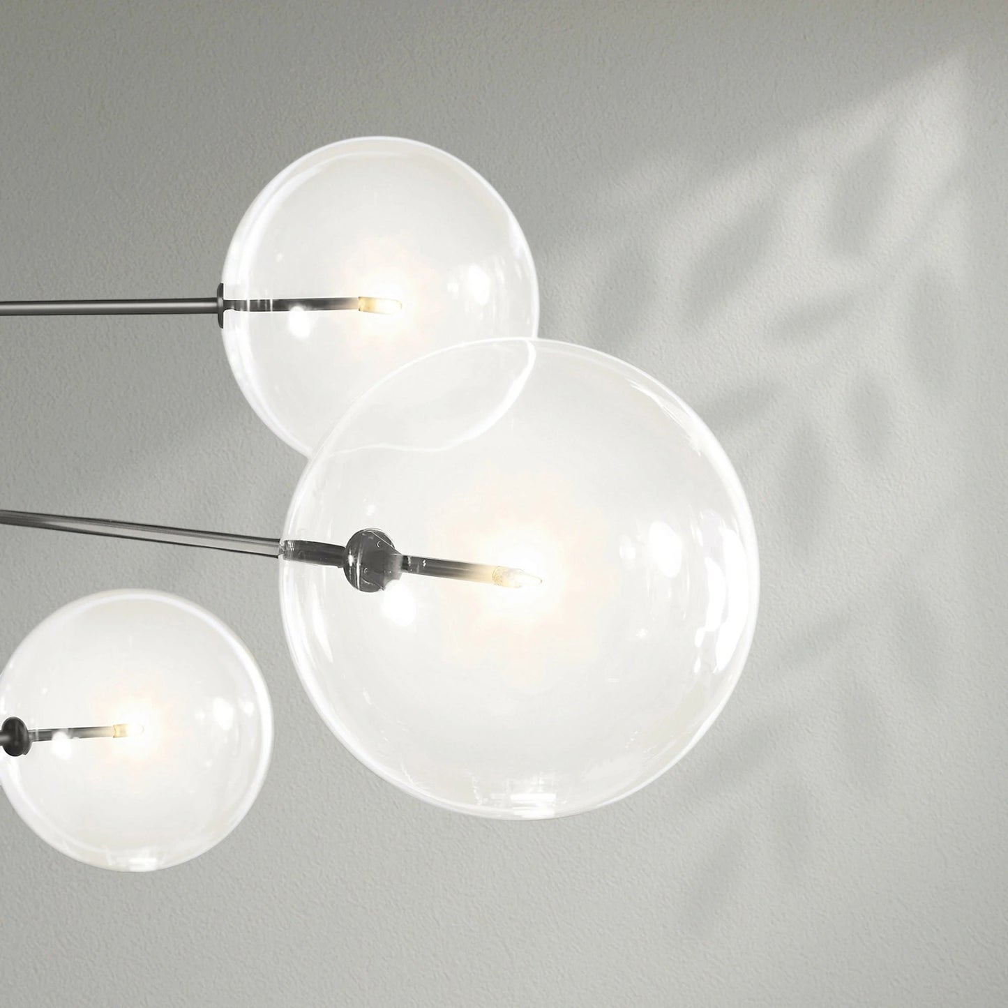 Glass Globe Mobile Eight - Arm Chandelier - Lightings Menu