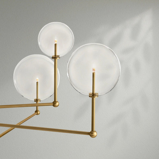 Glass Globe Mobile Three - Arm Chandelier - Lightings Menu