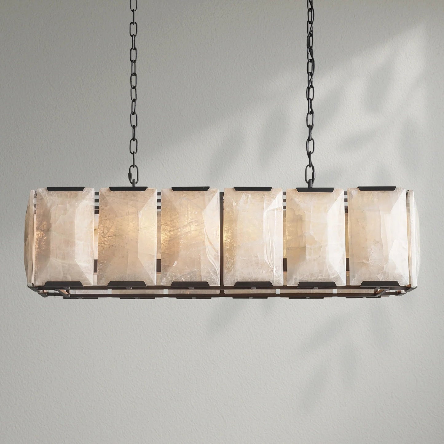 Harlows Calcite Rectangular Chandelier - Lightings Menu