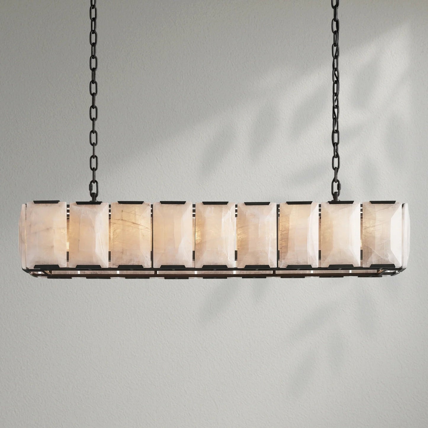 Harlows Calcite Rectangular Chandelier - Lightings Menu