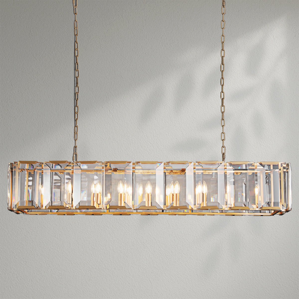 Harlows Crystal Rectangle Chandelier - Lightings Menu