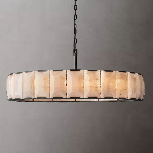 Hawsan Calcite Round Chandelier 60" - Lightings Menu
