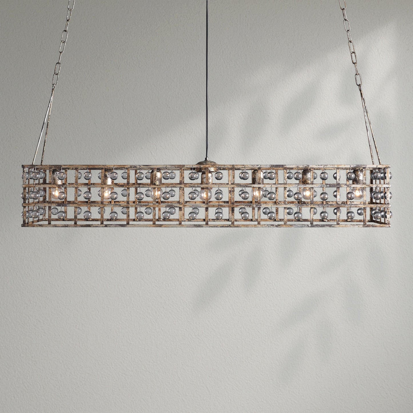La Cagem Rectangular Chandelier 7 Light - Lightings Menu