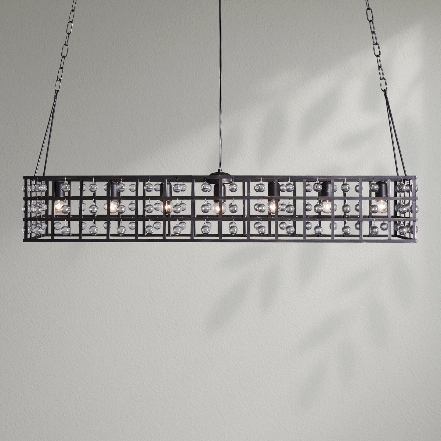 La Cagem Rectangular Chandelier 7 Light - Lightings Menu