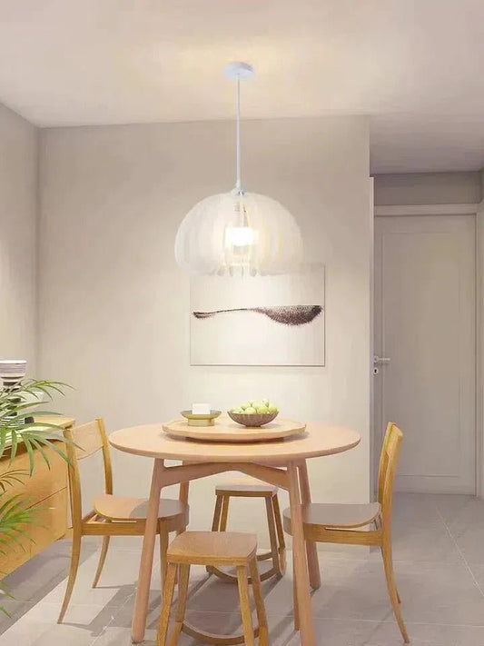 Larry Cream White Pumpkin Pendant Lighting - Lightings Menu