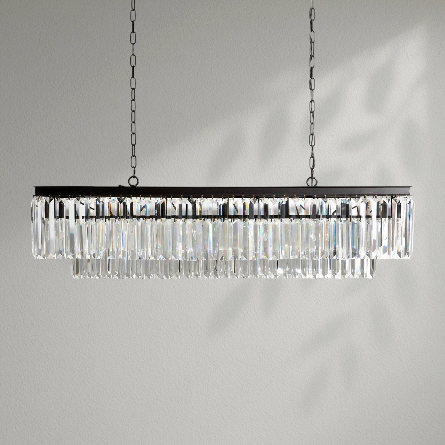 Leylind Tiered Rectangular Chandelier - Lightings Menu