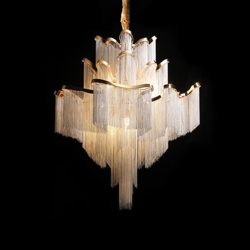 Liz Luxury Flower Chain Chandelier - Lightings Menu